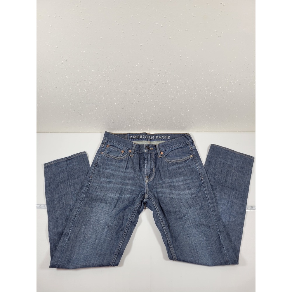 American Eagle Slim Jeans Mens 30/30 Blue Excellent Dark Wash Denim 100% Cotton